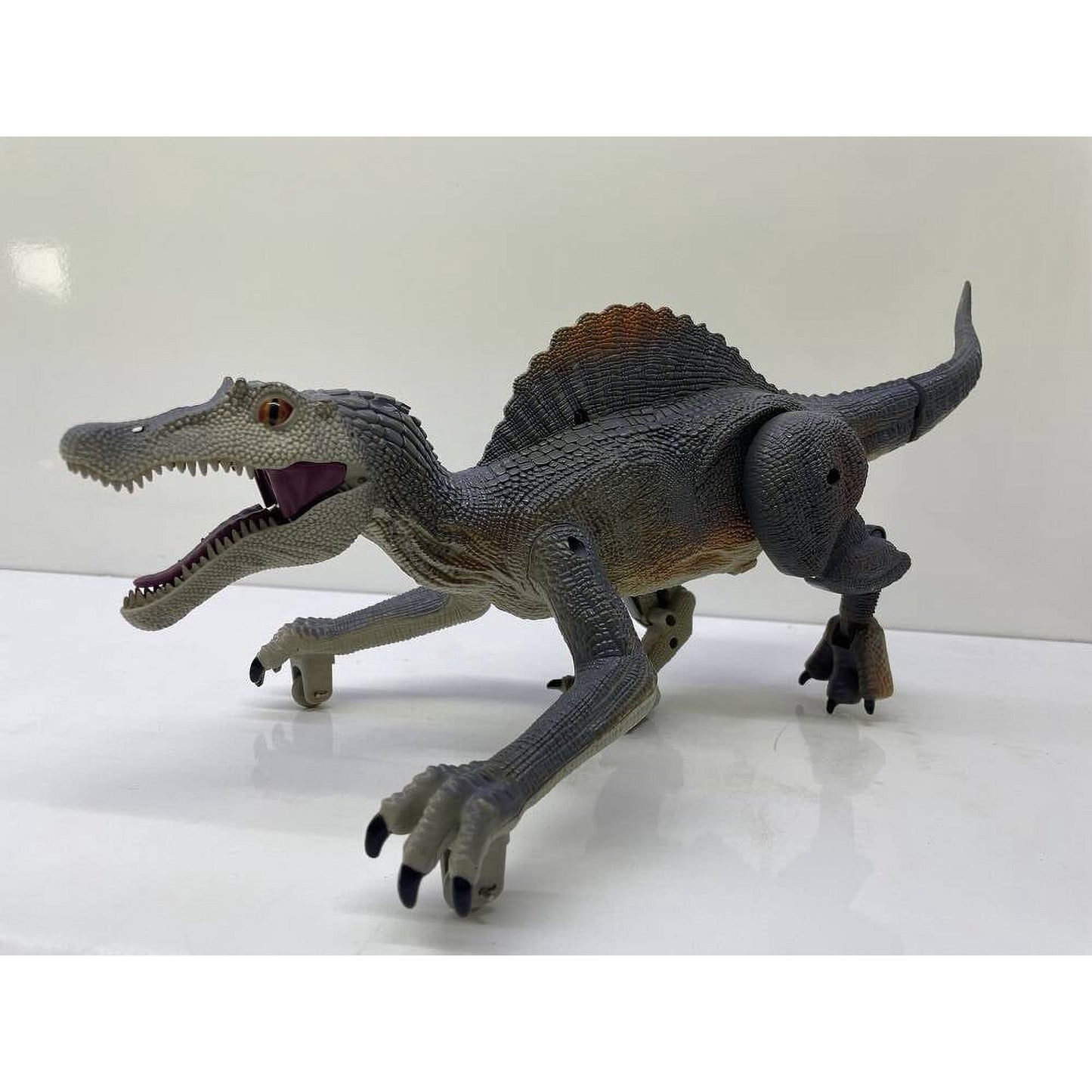 NAPEI Remote Control Dinosaur Toys for Kids Gray Walking RC Dinosaur for Boys