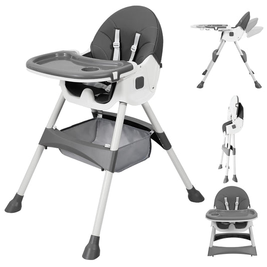 iBabymax 6 in 1 Baby Convertible High Chair&5-Point Safety Harness